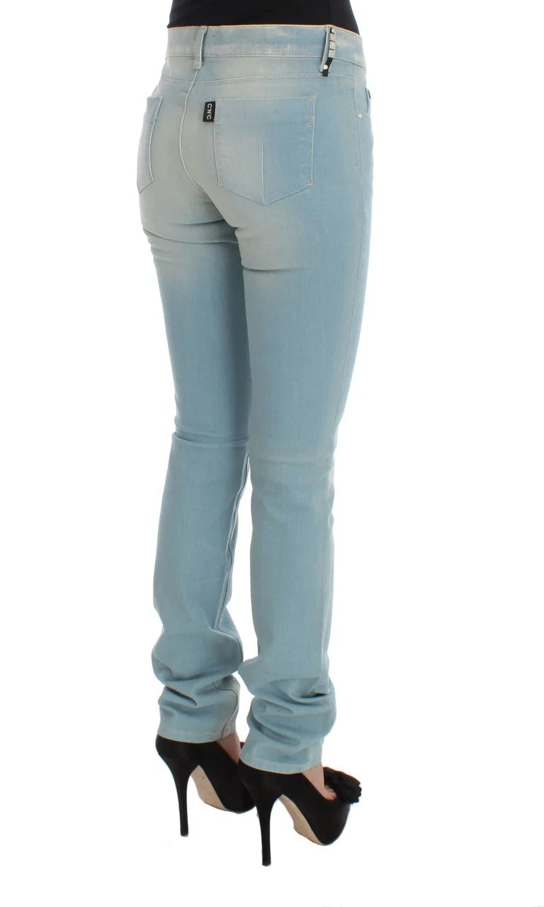 Costume National Blue Cotton Blend Super Slim Fit Jeans - W26 - Jeans