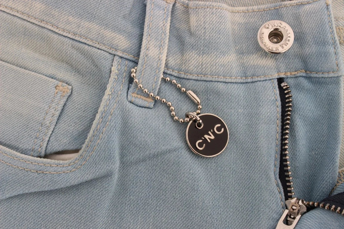 Costume National Blue Cotton Blend Super Slim Fit Jeans - W26 - Jeans