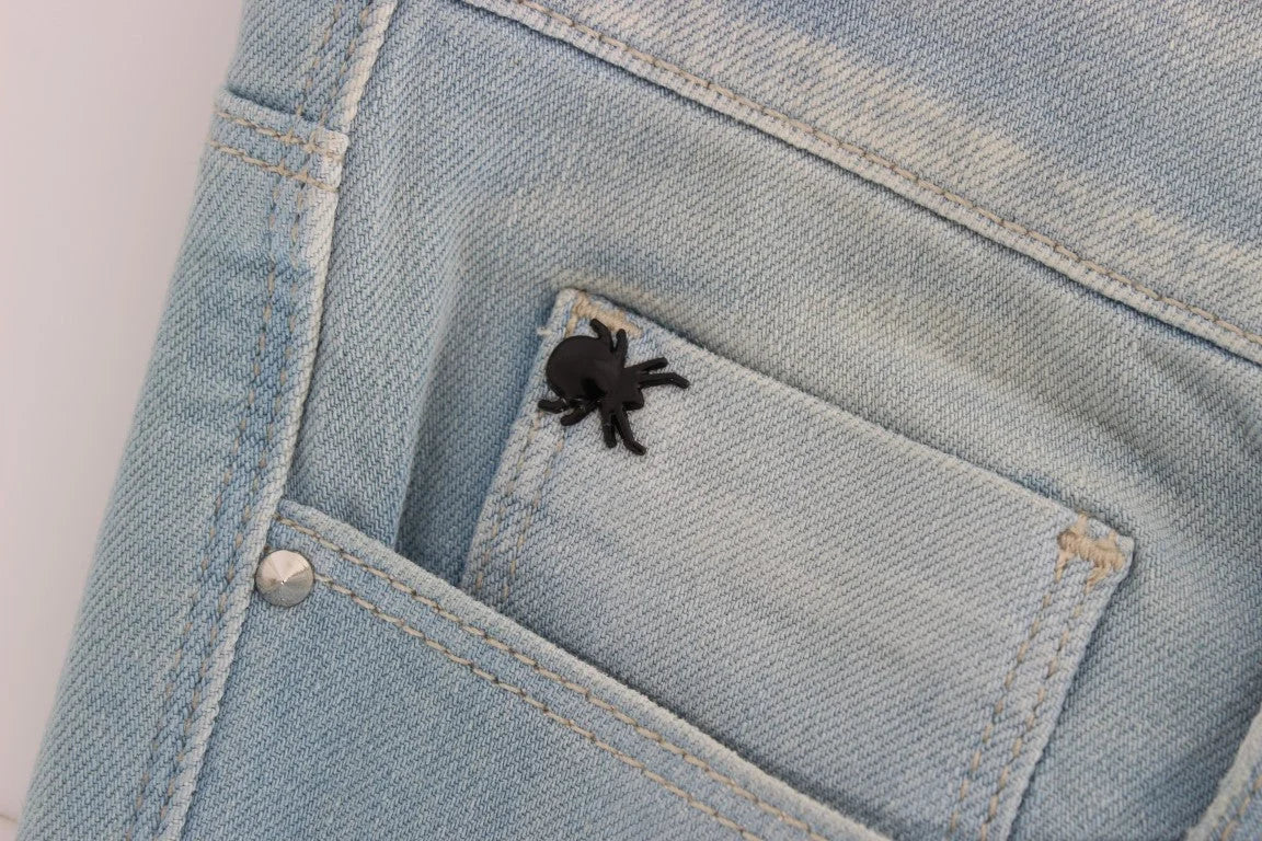 Costume National Blue Cotton Blend Super Slim Fit Jeans - W26 - Jeans