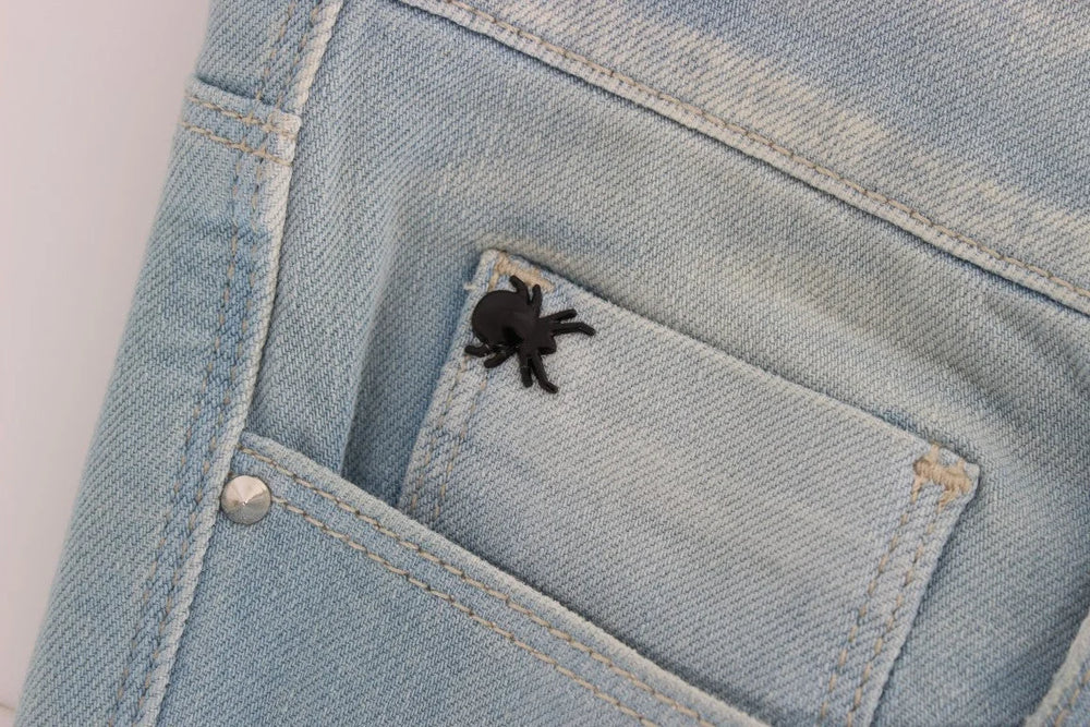 Costume National Blue Cotton Blend Super Slim Fit Jeans - W26 - Jeans