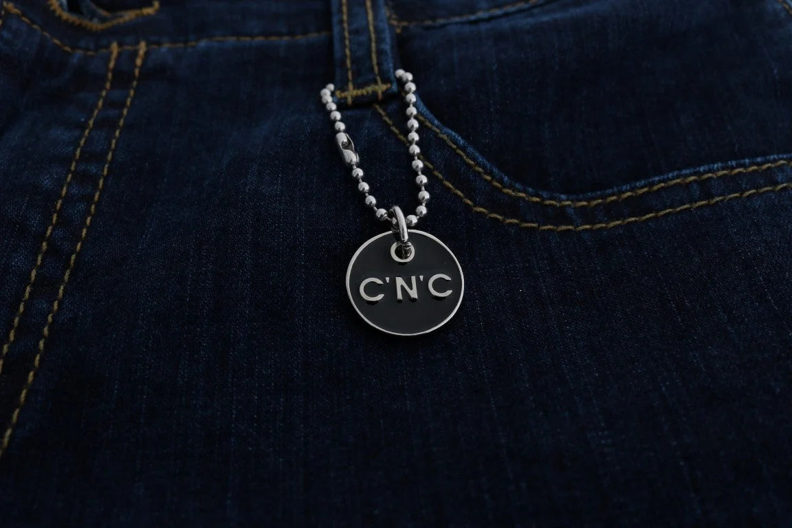 Costume National Blue Cotton Bootcut Flared Jeans - Jeans