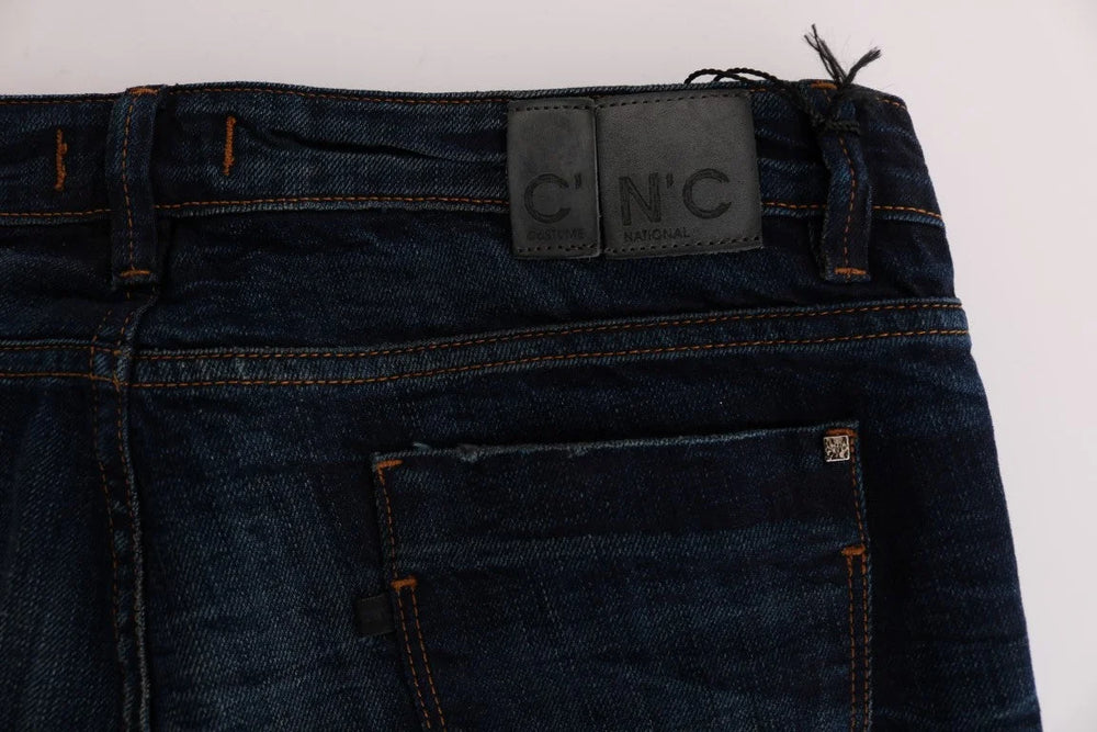Costume National Blue Cotton Regular Fit Denim Jeans - W28 - Jeans