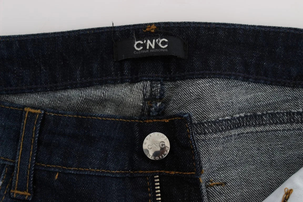 Costume National Blue Cotton Slim Fit Bootcut Jeans - W26 - Jeans