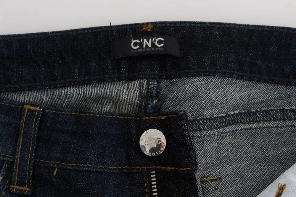 Costume National Blue Cotton Slim Fit Bootcut Jeans - W26 - Jeans