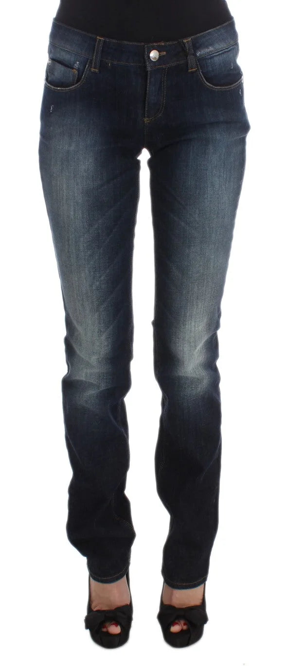 Costume National Blue Cotton Slim Fit Bootcut Jeans - W26 - Jeans