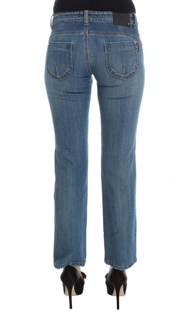 Costume National Blue Cotton Slim Fit Cropped Jeans - W26 - Jeans