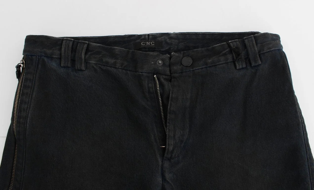 Costume National Blue Cotton Slim Pants Denim Jeans - W34 - Jeans