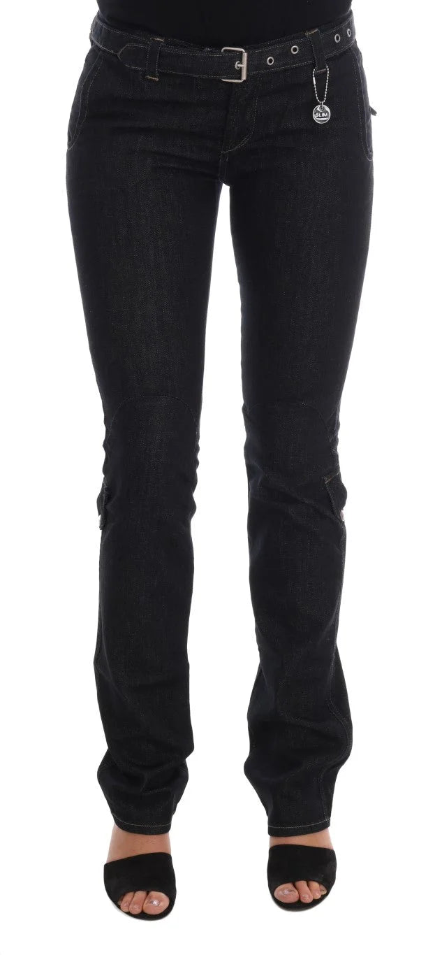 Costume National Blue Cotton Stretch Slim Fit Jeans - Jeans