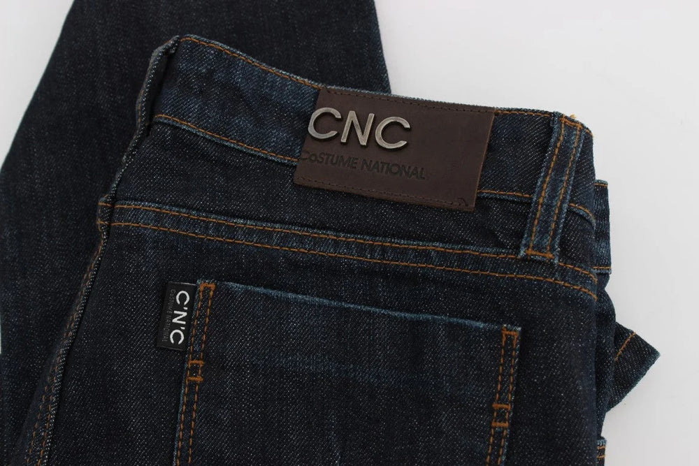Costume National Blue Cotton Stretch Slim Fit Jeans - W26 - Jeans