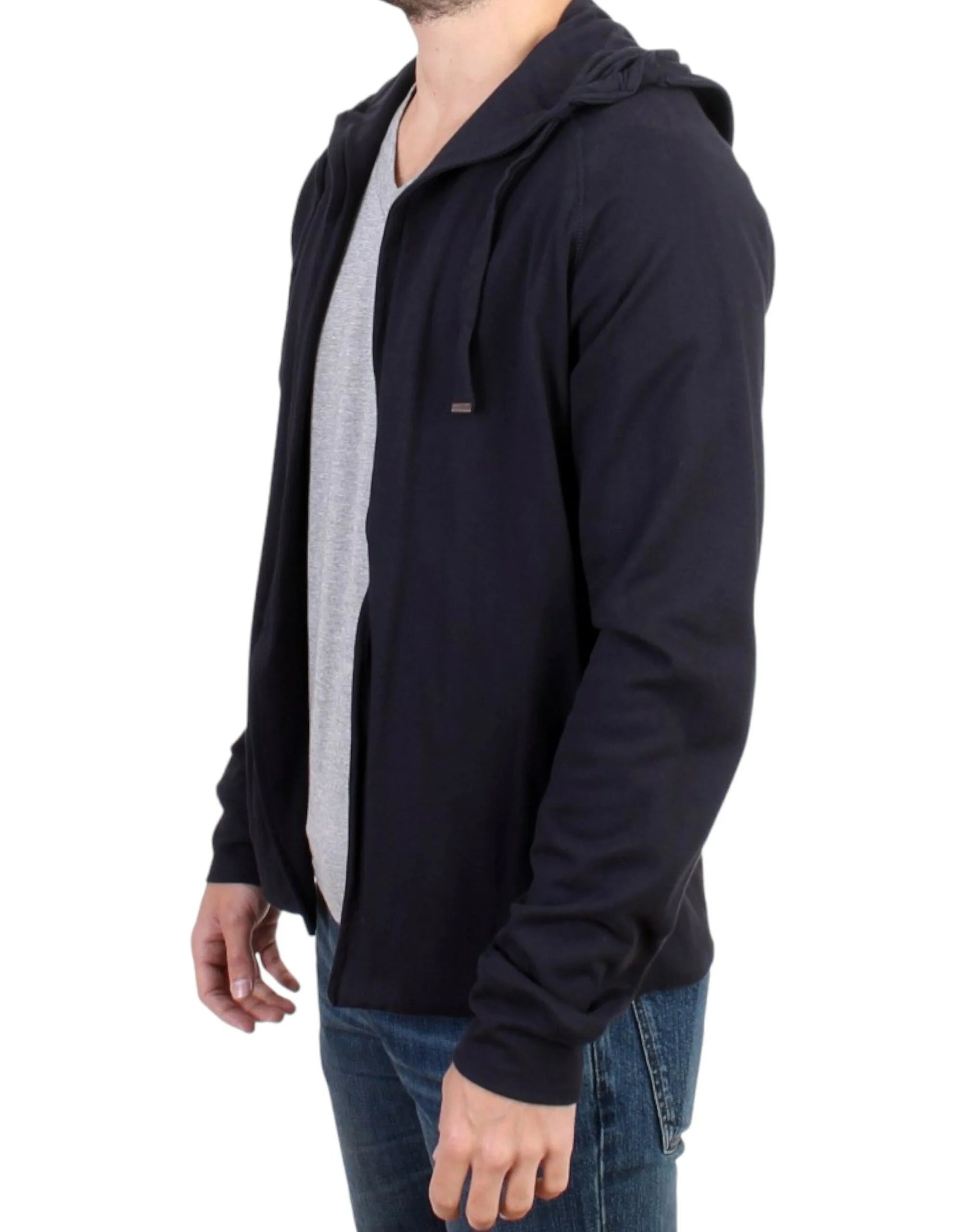 Costume National Blue hooded cotton sweater - Hoodies