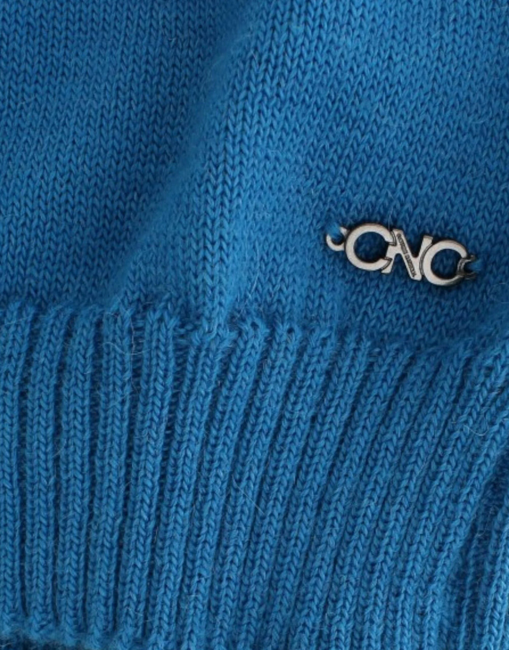 Costume National Blue knitted scoopneck sweater - M - Sweaters
