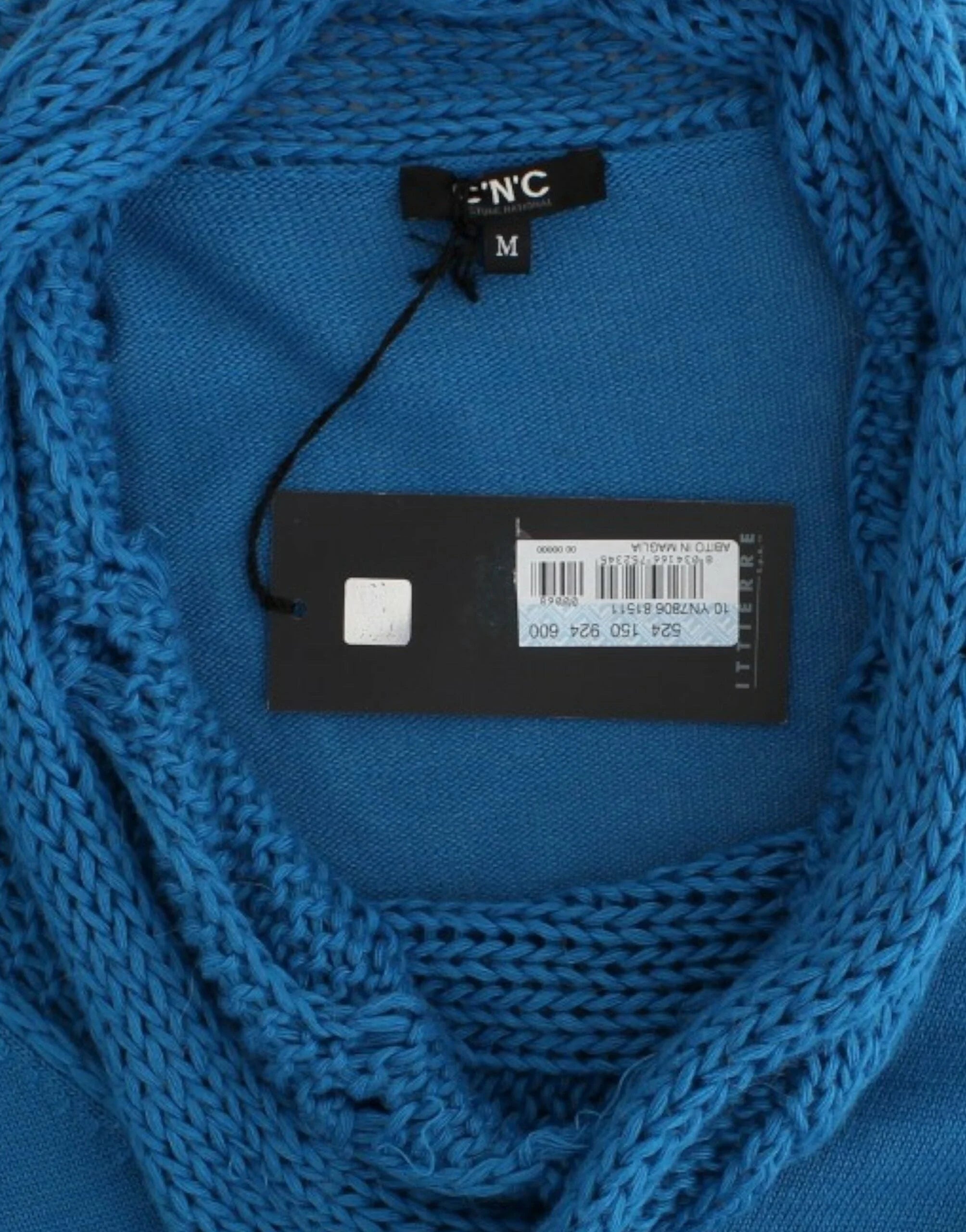 Costume National Blue knitted scoopneck sweater - M - Sweaters