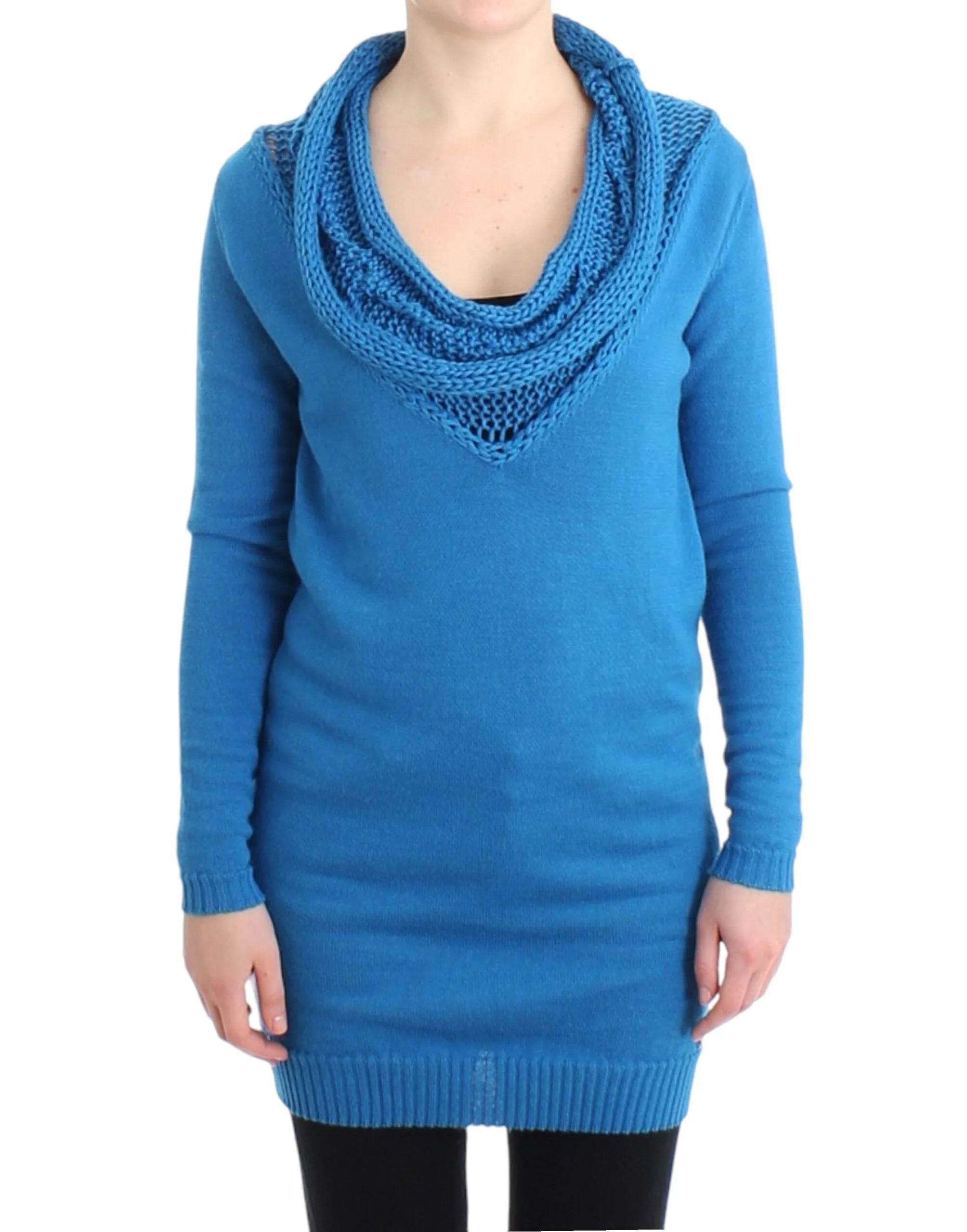 Costume National Blue scoopneck sweater - S - Sweaters
