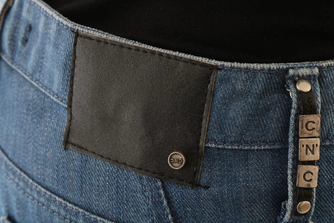 Costume National Blue Wash Cotton Boyfriend Fit Jeans - W26 - Jeans