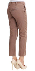 Costume National Brown Cropped Corduroys Pants - Trousers