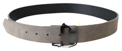 Costume National Brown Leather Square Logo Buckle Belt - 85 cm / 34 Inches - Belts