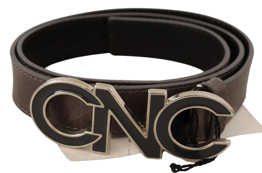 Costume National Brown Letter Logo Buckle Belt - 85 cm / 34 Inches - Belts