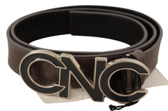 Costume National Brown Letter Logo Buckle Belt - 85 cm / 34 Inches - Belts