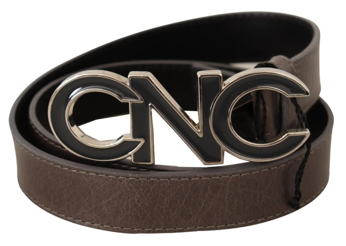Costume National Brown Letter Logo Buckle Belt - 85 cm / 34 Inches - Belts