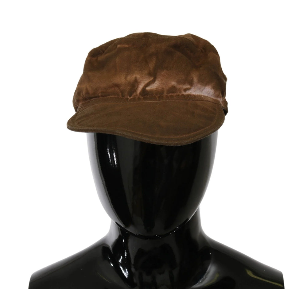Costume National Brown Newsboy Beret Cabbie Fedora Hat - 57 cm|S - Flat Caps