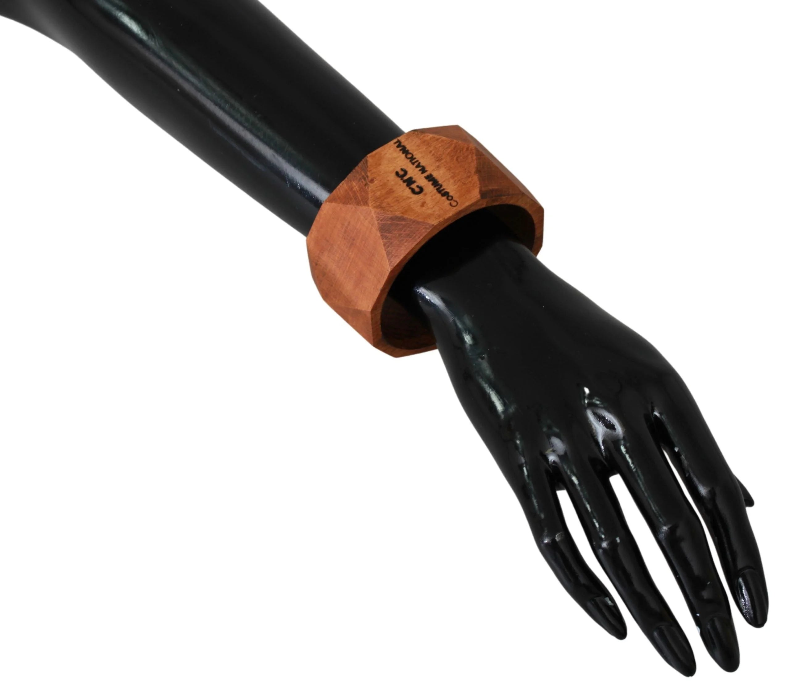 Costume National Brown Wooden Branded Bracelet - Bracelets