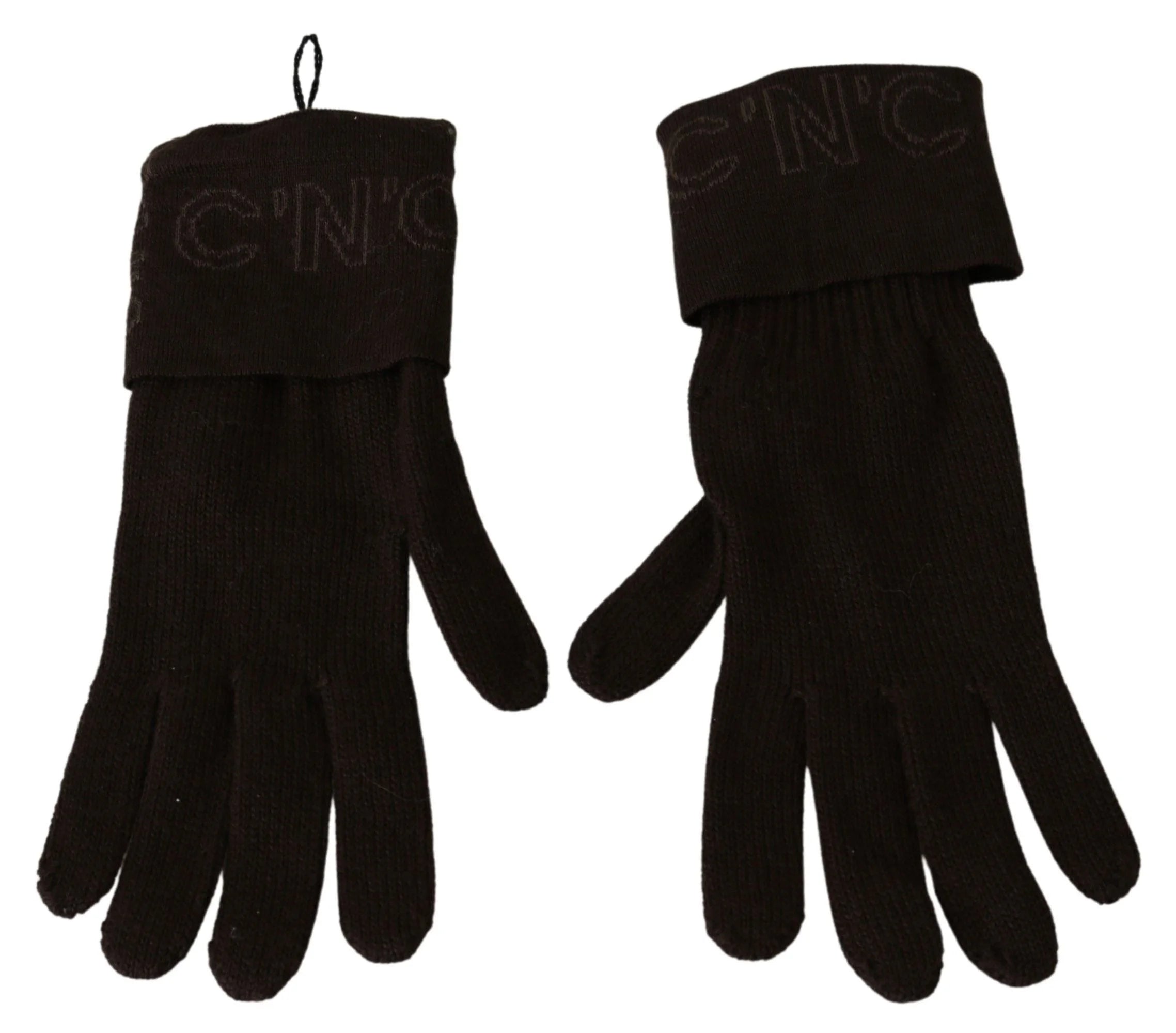Costume National Brown Wool Knitted One Size Wrist Length Gloves - Gloves & Mittens