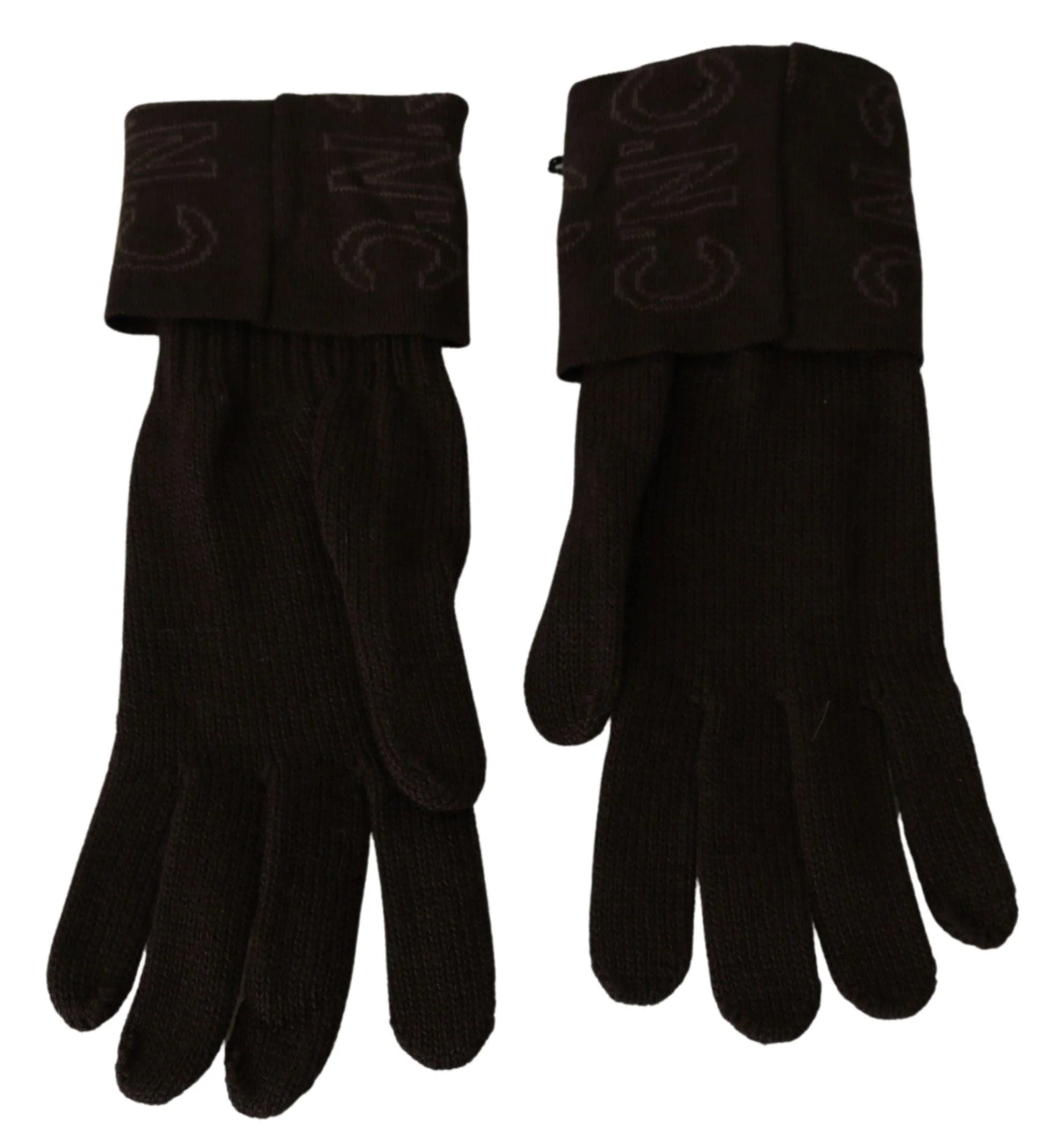 Costume National Brown Wool Knitted One Size Wrist Length Gloves - Gloves & Mittens
