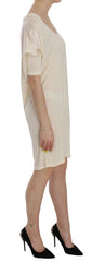 Costume National Cream Round Neck Knee Length Dress - IT44|L - Dresses