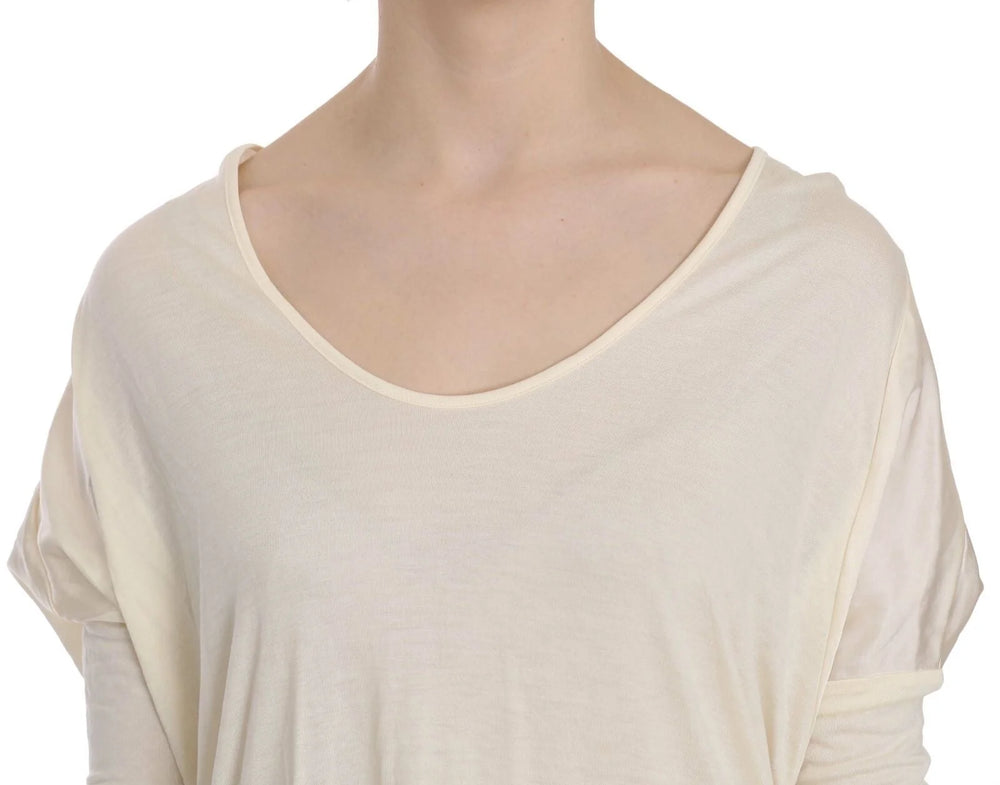 Costume National Cream Round Neck Knee Length Dress - IT44|L - Dresses