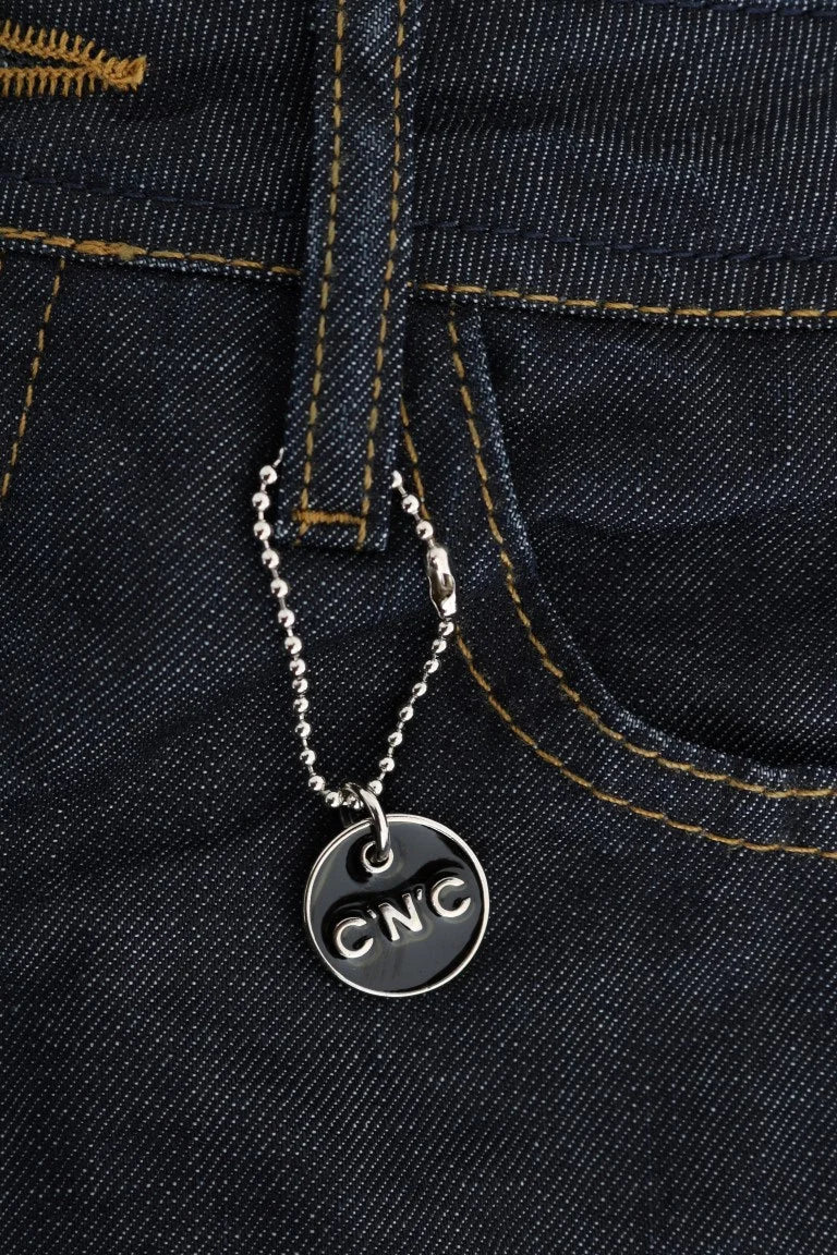 Costume National Dark Blue Cotton Classic Fit Jeans - W26 - Jeans