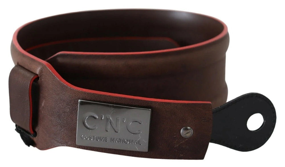 Costume National Dark Brown Genuine Leather Belt - 70 cm / 28 Inches - Belts