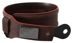 Costume National Dark Brown Genuine Leather Belt - 70 cm / 28 Inches - Belts