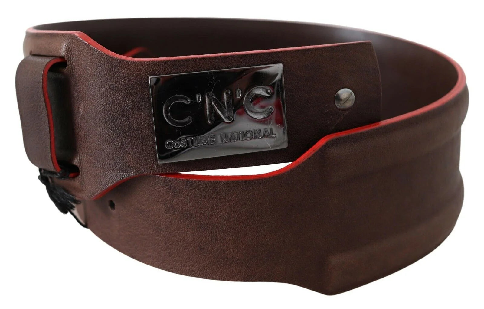 Costume National Dark Brown Genuine Leather Belt - 70 cm / 28 Inches - Belts