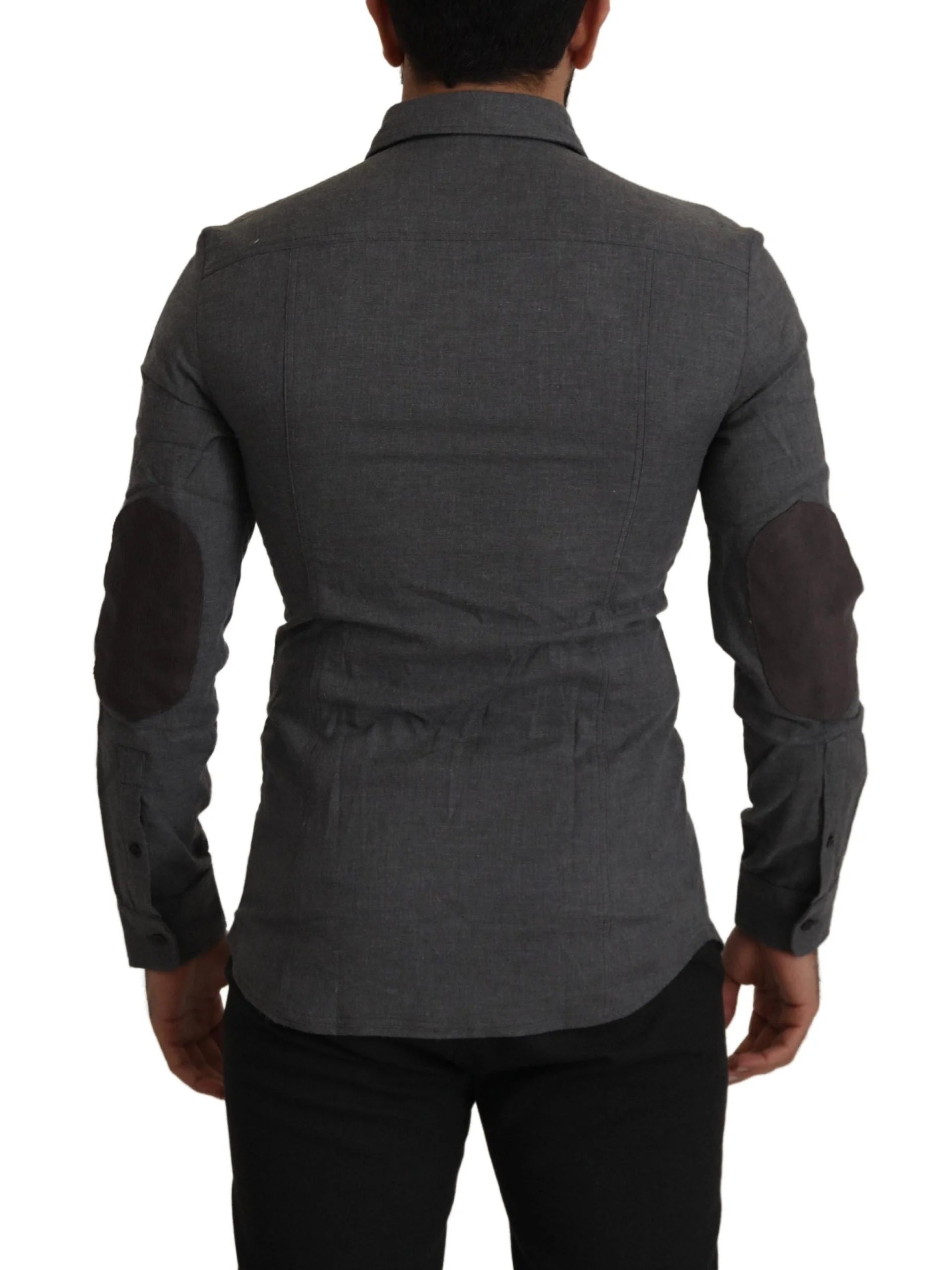 Costume National Dark Gray Cotton Casual Mens Shirt - IT44 | XS - Shirts