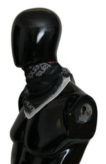 Costume National Dark Gray Wool Foulard Branded Scarf - Scarves & Shawls