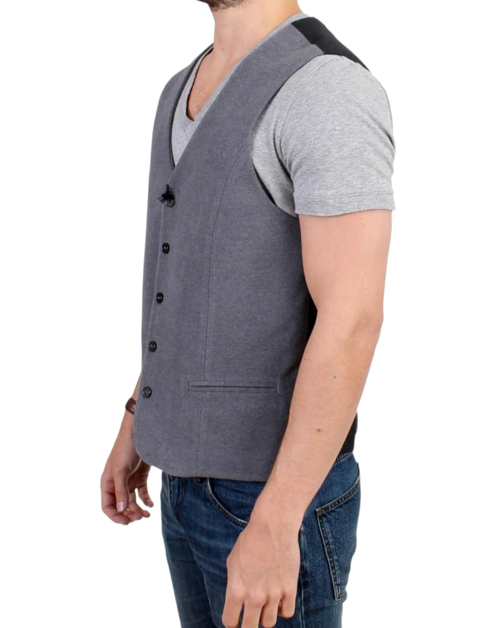 Costume National Gray cotton blend casual vest - IT48 | M - Vests