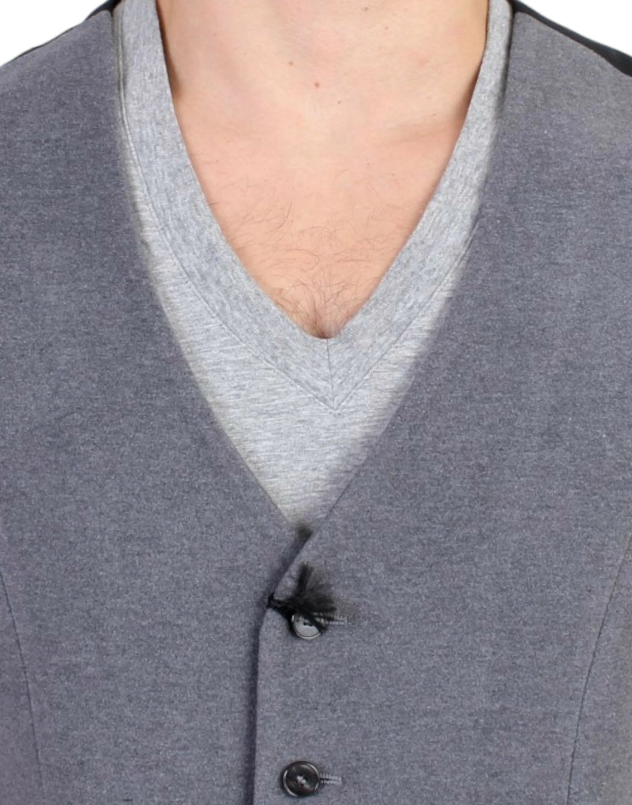 Costume National Gray cotton blend casual vest - IT48 | M - Vests