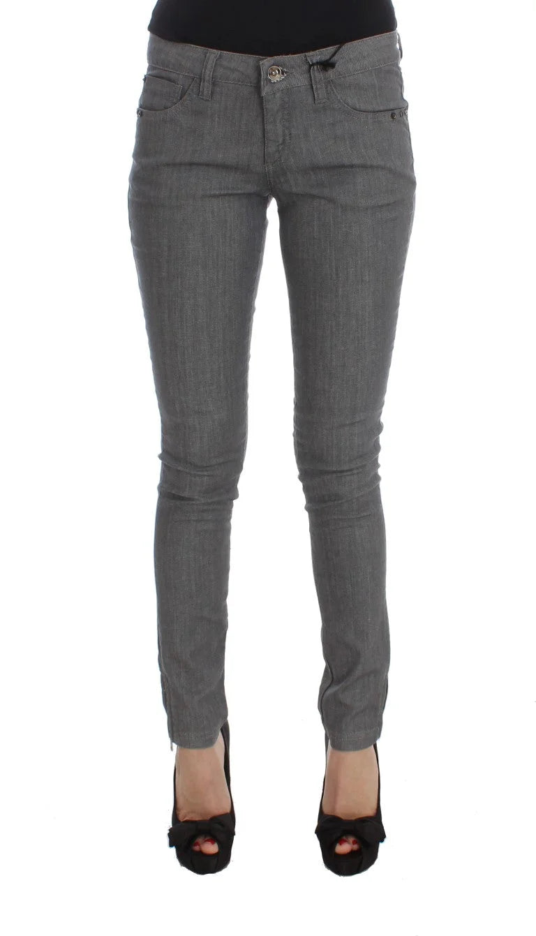 Costume National Gray Cotton Blend Slim Fit Jeans - W26 - Jeans