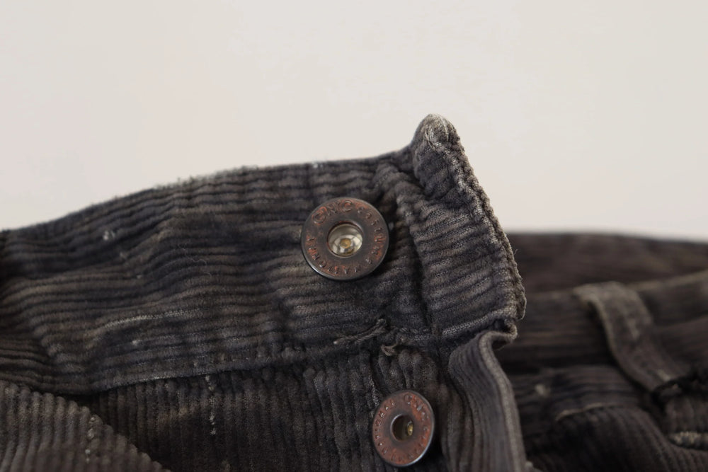 Costume National Gray Cotton Corduroy Men Casual Jeans - IT48 | M - Jeans