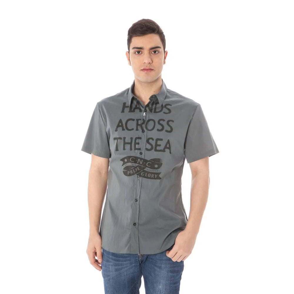 Costume National Gray Cotton Shirt - Shirts