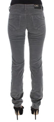 Costume National Gray Cotton Super Slim Corduroys Jeans - W25 - Jeans