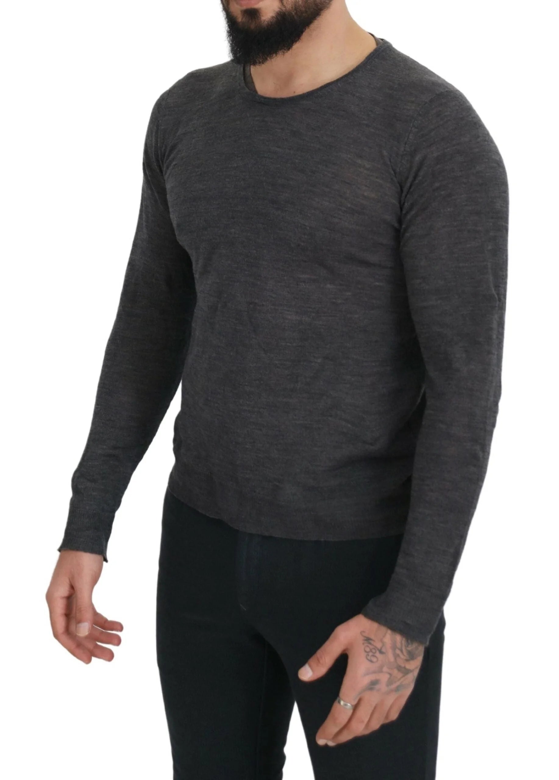 Costume National Gray Crewneck Pullover Sweater - IT48 | M - Sweaters