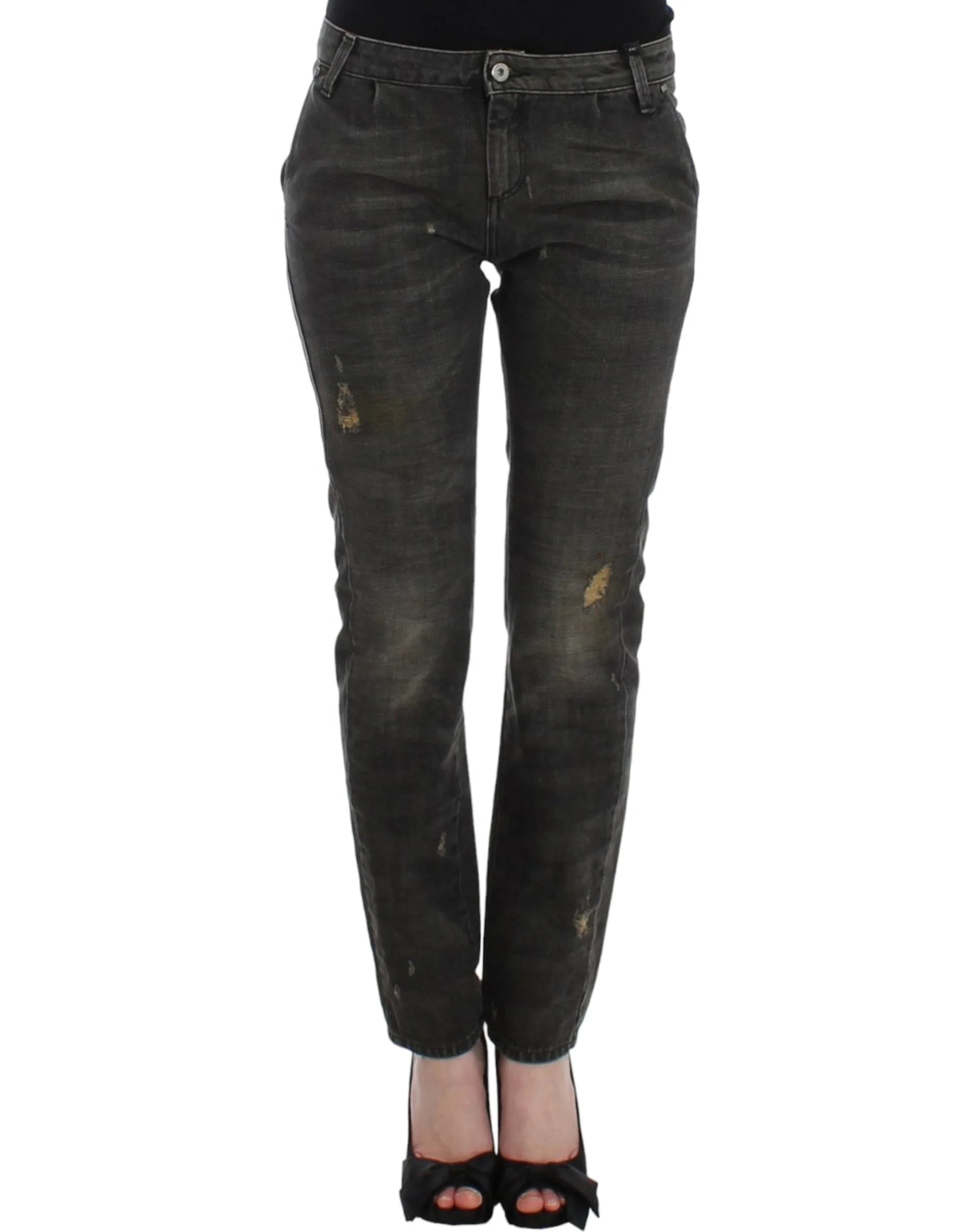 Costume National Gray distressed jeans - W26 - Jeans
