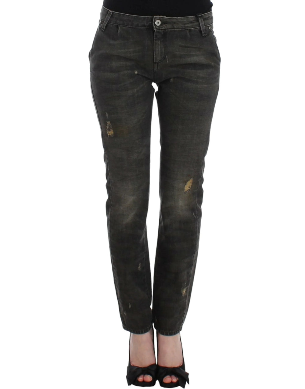 Costume National Gray distressed jeans - W26 - Jeans
