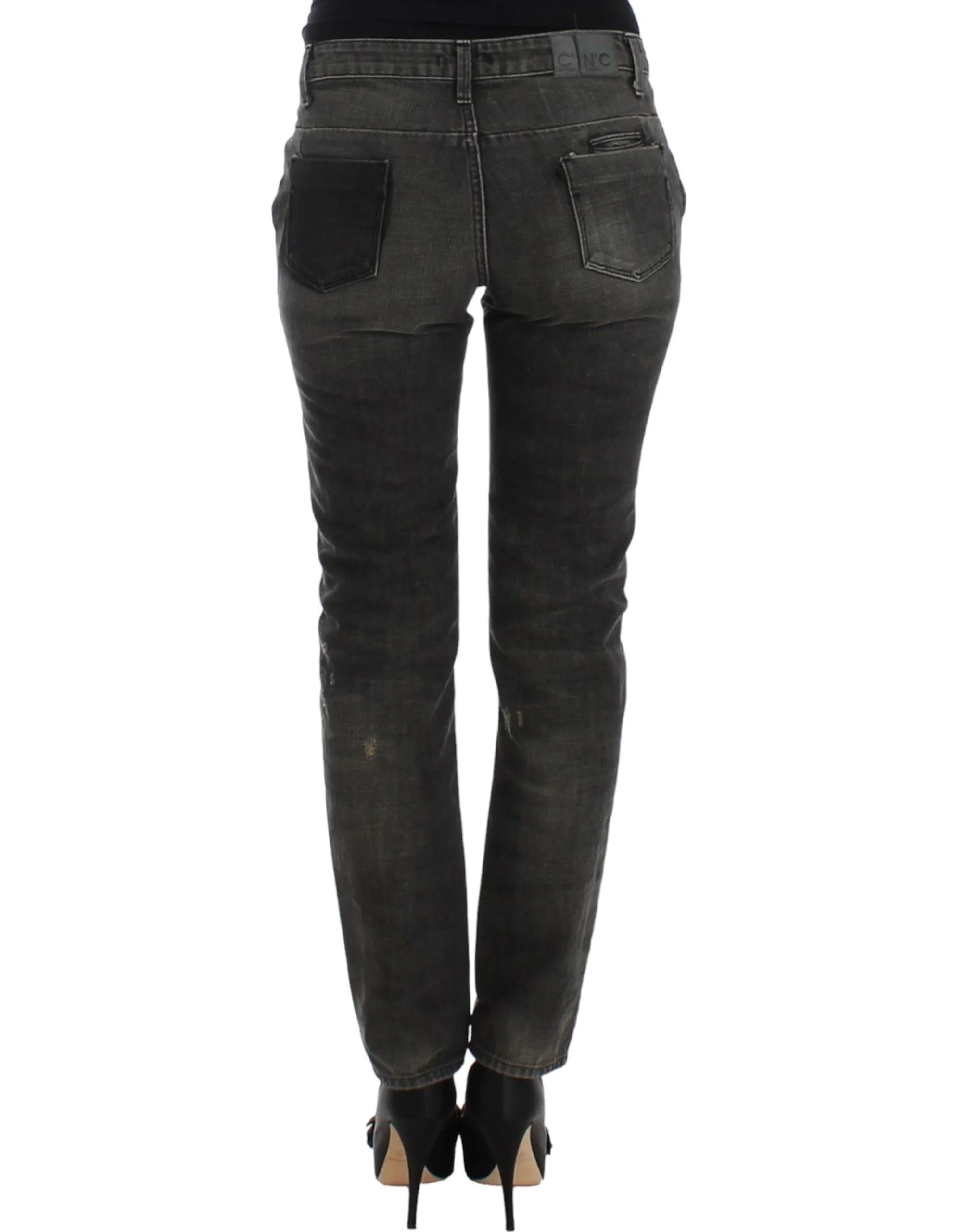 Costume National Gray distressed jeans - W26 - Jeans