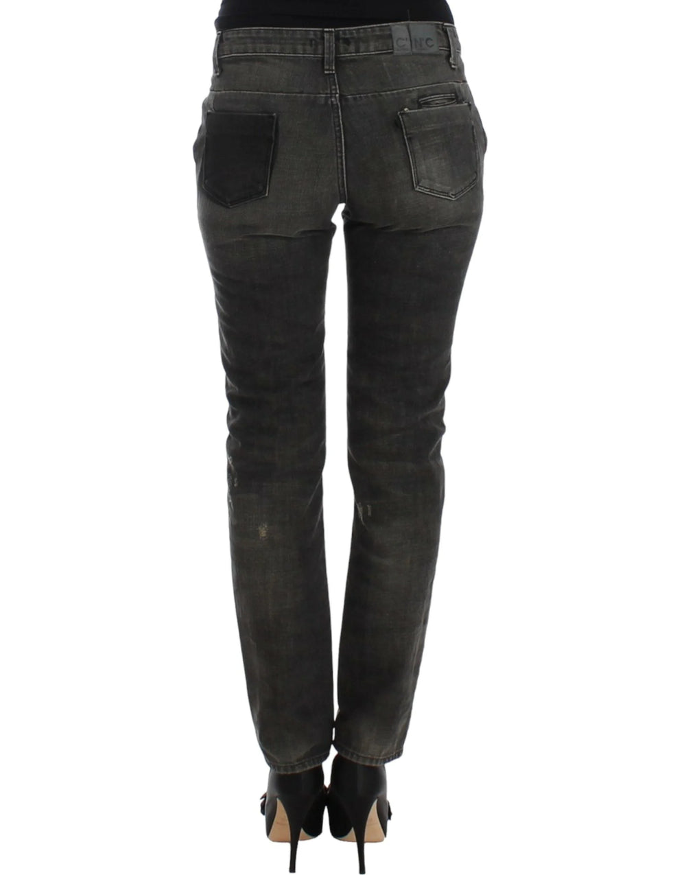 Costume National Gray distressed jeans - W26 - Jeans