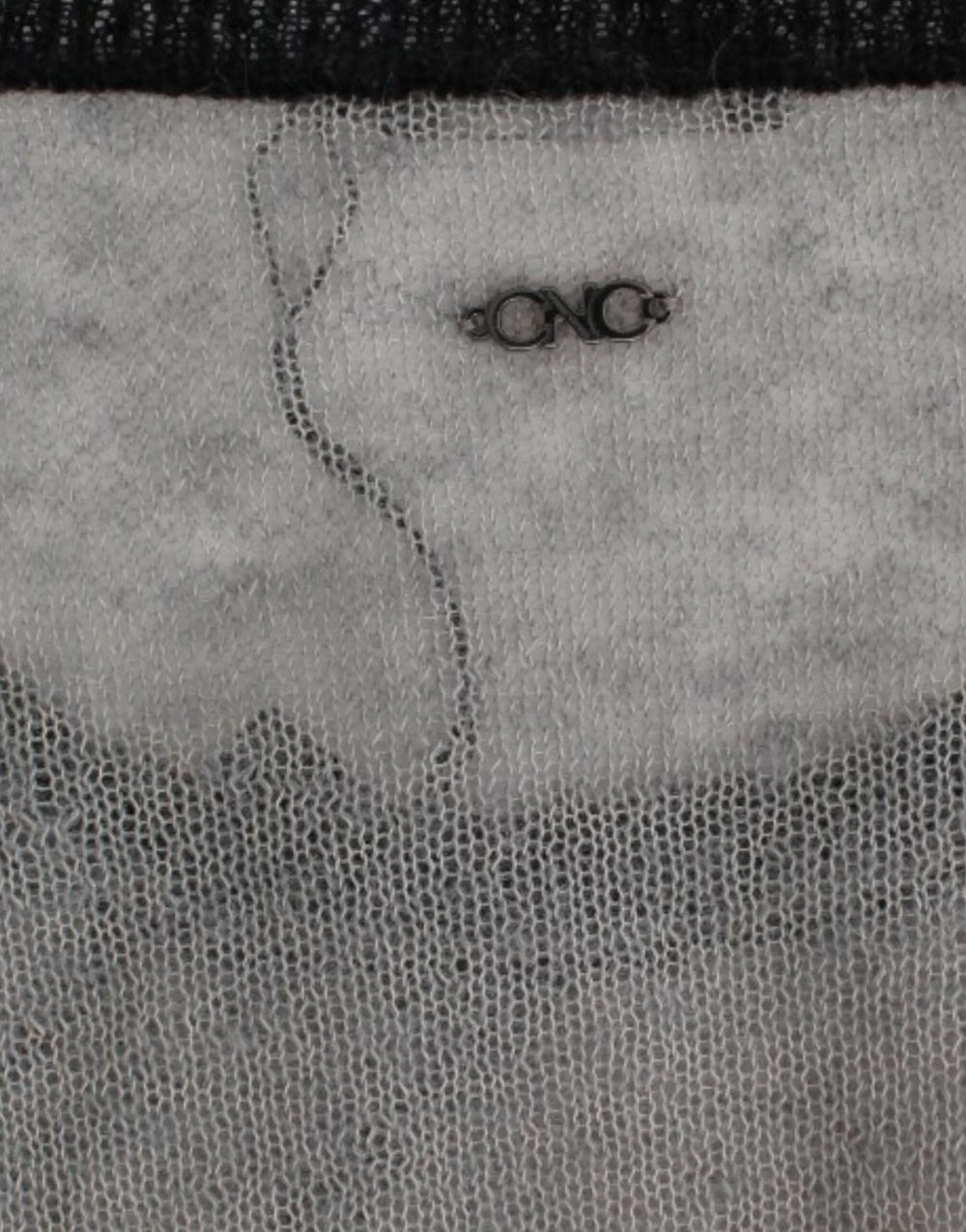 Costume National Gray embellished asymmetric sweater - L - Sweaters