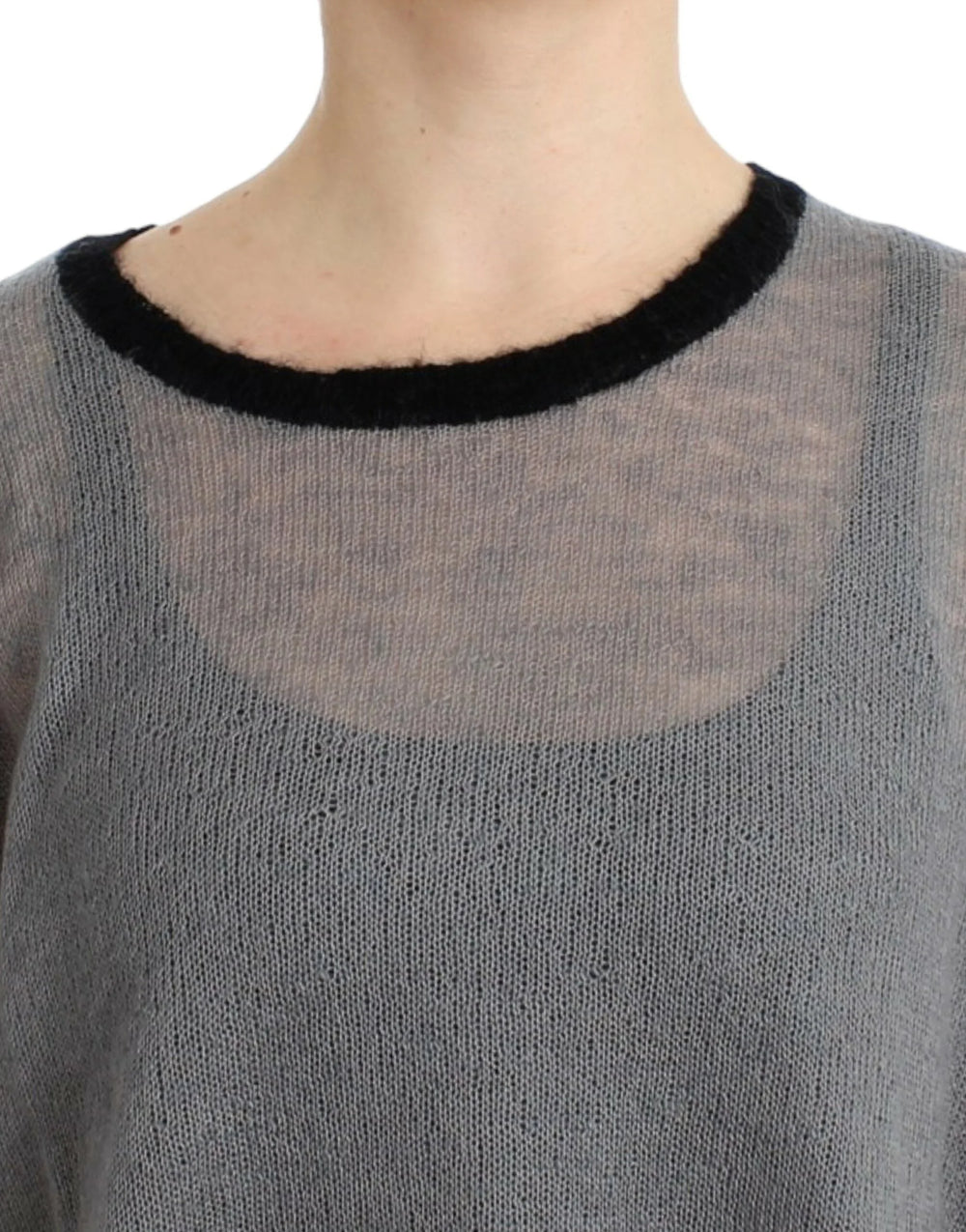 Costume National Gray embellished asymmetric sweater - L - Sweaters