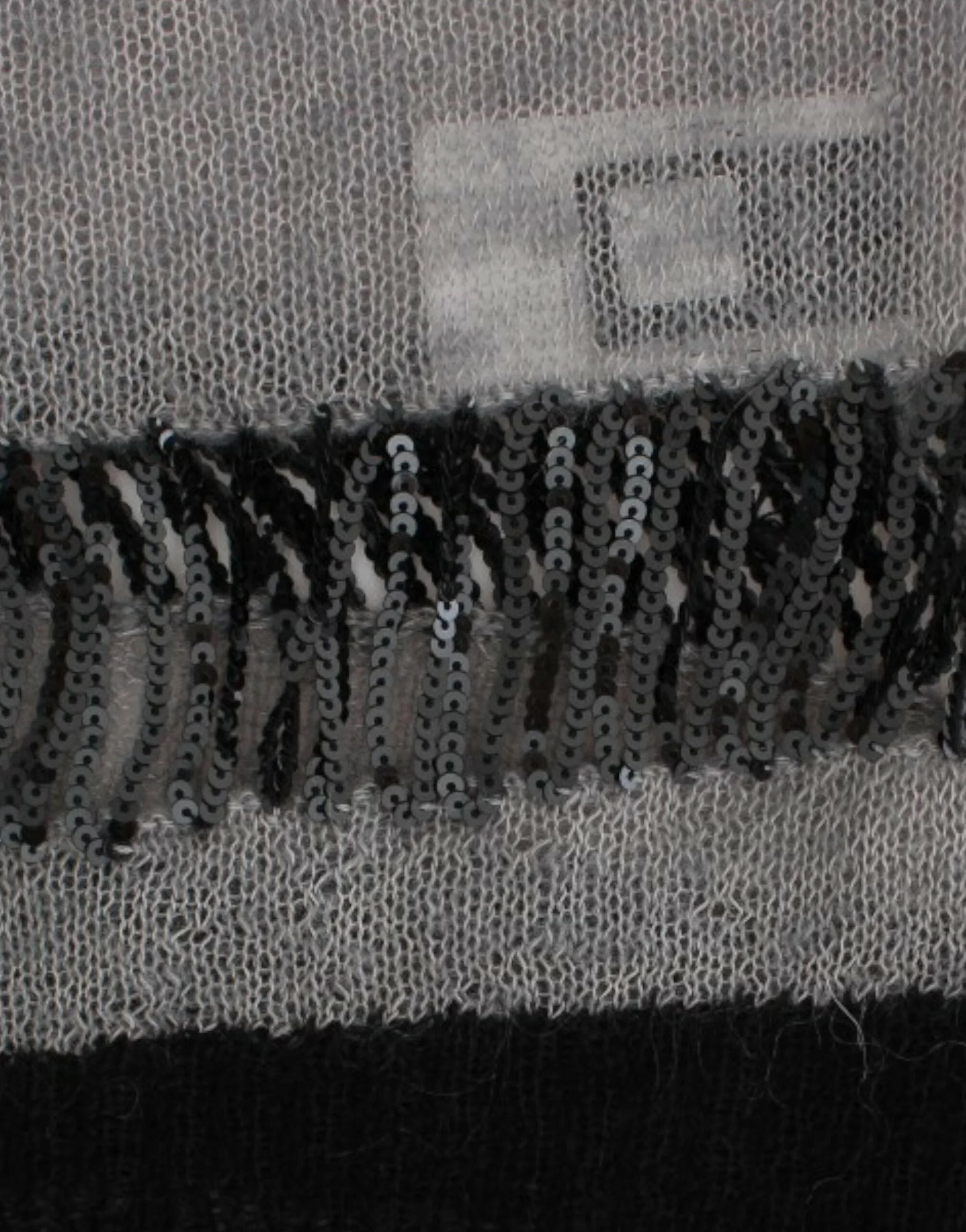 Costume National Gray embellished asymmetric sweater - L - Sweaters