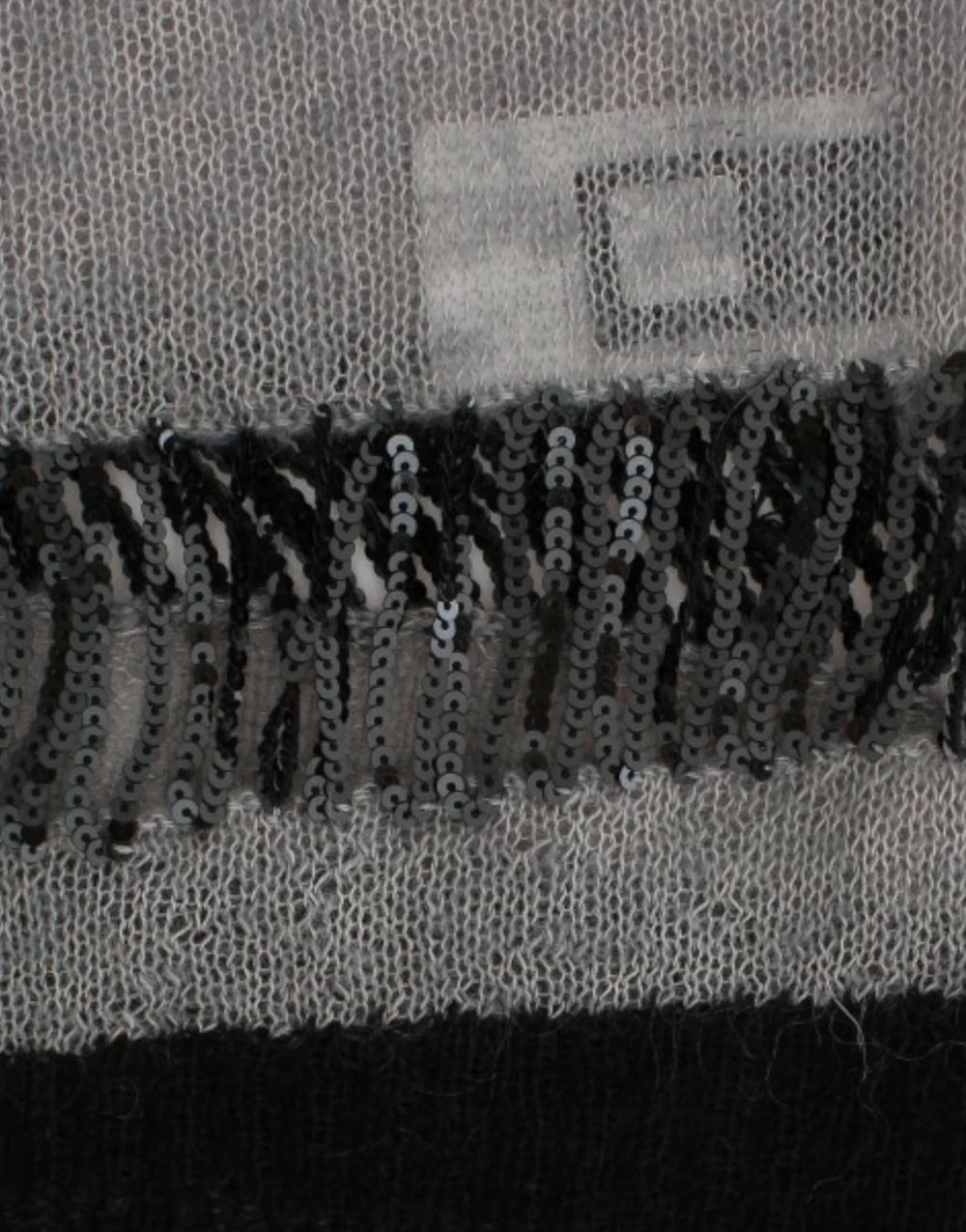 Costume National Gray embellished asymmetric sweater - L - Sweaters